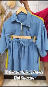 Setelan jiewon / setelan Pocket / Setelan kekinian / setelan pendek / Setelan korean style