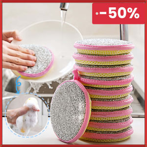 B.LIVEM 5/10pcs ฟองน้ำล้างจานเครื่องล้างจานเครื่องล้างจานเครื่องมือทำความสะอาดครัวเรือนทนทานดูดซับฟองน้ำทำความสะอาด