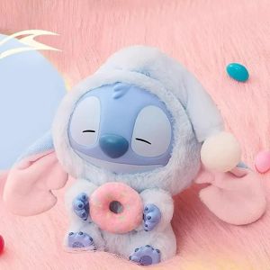 Disney New Stitch Eat Some Thing Before Sleep Series Vinyl Blind Box Bag Pendant Cute Plush Doll Mystery Box Toy Surprise Gifts