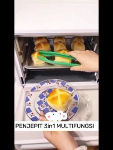 Penjepit Jepitan Makanan Gorengan Roti 3in1 Warna