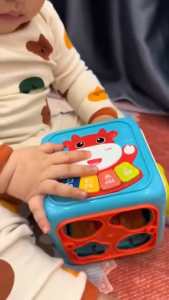 Đồ Chơi Thông Minh Hộp Lập Phương Bò Sữa 6IN1 Bận Rộn  Hộp Ma Thuật Vui Nhộn Kích Thích Phát triển Tư Duy