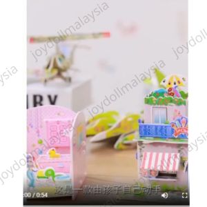 [ READY STOCK ] 3D Puzzle Building Paper DIY Art & Craft Puzzle Castle House Kids Learning Toys Puzzle Paper Jigsaw