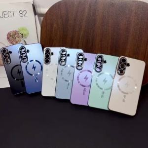 szhaiyu | Matte Magnetic for Magsafe Case for Samsung Galaxy S26 FE S25 S24 S23 S22 Ultra S26 Plus Glass Len Protector Shockproof Cover