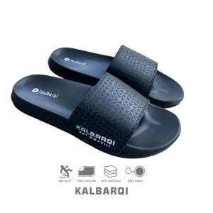 KALBARQI 39-43 Davion hitam-sandal selop pria wanita ringan nyaman