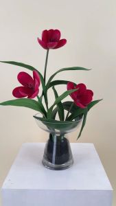 แจกันทิวลิปปลอม จัดสไตล์ญี่ปุ่น Ikebana flower vase แจกันดอกไม้ตกแต่ง