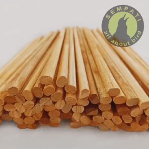 SEMPATI Tangkringan Kenari Semi Oval Kayu Jati Tangkringan Sangkar Burung Kenari Kandang Kotak Kayu Jati