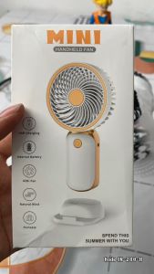 Bright Crown Kipas Angin Mini Genggam Motif Simpel + Portable USB / Dudukan Handphone Portable