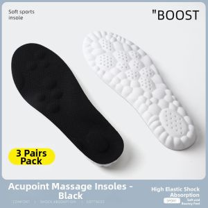 FAGOFE | 4D Cloud Massaging Insoles Breathable Foot Reflexology High Elasticity Shock Absorption Soft