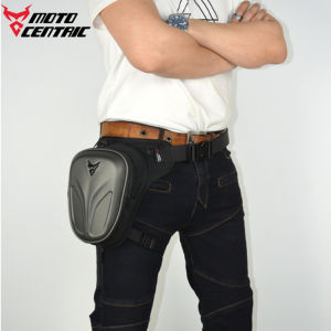 MOTOCENTRIC Motorcycle Drop Leg Bag Waterproof Thigh Bag Carbon Fiber Cycling Waist Hip Pack Slim Motorbike Backpack Pouch