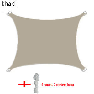 Waterproof Rectangular Shade Sail Awning Beige Fabric Screen 95% UV Protection Suitable for Outdoor Patio Garden Yard Pool