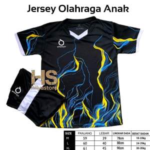 Free Sablon Nama Nomor Baju Bola Anak Laki-laki Perempuan Jersey Olahraga Anak Kaos Bola Futsal Voli Badminton Terbaru