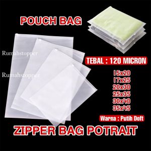 Zipper bag / Zipper lock / Zipper travel bag / Zipper Pouch Poutrait tebal 120micron (Per 10 Lembar)