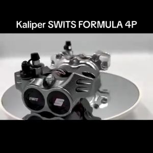 kaliper SWITS FORMULA COIN 4 Piston KIRI dan KANAN Full Aluminium CNC Premium