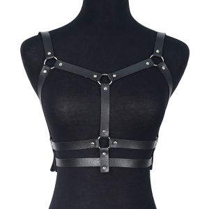 Harness PU Leather Women Gothic Studded Waist Body Harness Adjustable Punk Decor Accessory For Club Rave Party Outfit