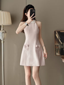 SUYE | 3D Bow Collar Sleeveless Slim Dress