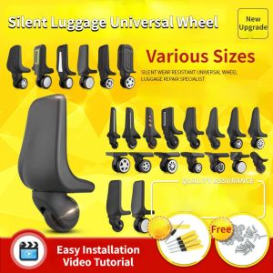 1 Pair Set Luggage Wheel Replacement Trunk Suitcase Universal Swivel Casters Password Trolley Suitcase Roller for Replacement Repair