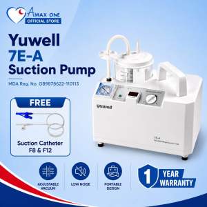 Yuwell Portable Phlegm Suction Pump (Machine 7E-A) + Suction Catheter