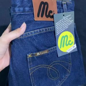 กางเกงยีนส์ผู้ชาย เเม็ก ผ้าไม่ยืด สียีนส์สีมิทไนท์ สีดำ ขากระบอกสินค้ามีพร้อมส่งตรงปก 100%