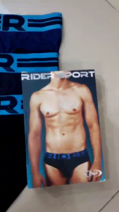 1 Box 3 PCs Celana Dalam LAKI-LAKI RIDER 762 KATUN RIDER SPORT CELANA DALAM PRIA RIDER R762B