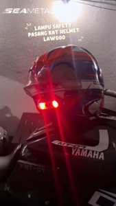 Seametal Lampu LED Helm Waterproof 3 Mode Pengisi Daya Tahan Air