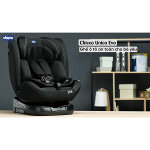 Ghế ngồi ô tô từ sơ sinh Chicco Unico Evo Air/Classic xoay 360˚ ISOFIX- Màu Đen