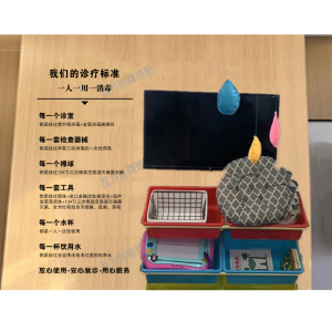 Dental Clinic Standard One Use Disinfection Fluoride Treatment Prevent Caries Glass Wall Stickers for Childrens Oral Care