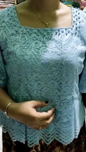 DIONS ATASAN SEMI RENDA/BLUS RENDA MODEL TERBARU KINANTA LENGAN BALON/BAJU KEBAYA FULL MUTIARA