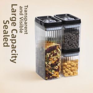 YYBAIO | Large Capacity Wave Texture Airtight Food Storage Box