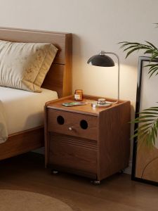 DONGMU | Multifunctional Retro Bedroom Nightstand with Concealed Storage