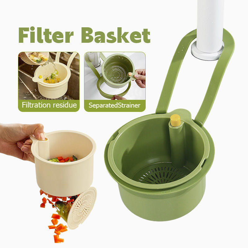 Sink Drain Strainer Press Automatic Dumping Basket Multi-functional Use Filter Net for Tub Kitchen Waste Collector