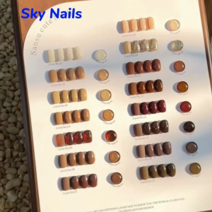 SANSU 15 สี ชุดทาเล็บเจล สีเมลลาร์ด สีกาแฟนมคาราเมล เนื้อเนียน สีอิ่มตัว ฟรีการ์ดสี