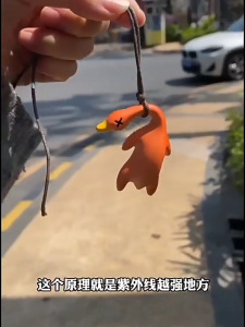 Creative Color-changing Roast Duck Pendants Swing Duck Pendants Funny Rearview Mirror Car Ornaments Bag Decoration Gifts