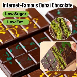 【Fast delivery】100% Original Dubai Chocolate Internet-Famous Chocolate Cookies Low Sugar Fat Chocolate Pistachio Chocolate Snacks-休闲食品零食