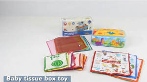 ViRYN Plush Baby Tissue Box Pulling Set Early Learning Cognitive Skill and Finger Training Mainan Pendidikan Berbulu Bayi