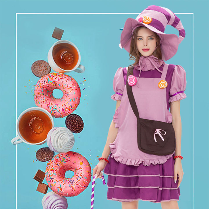 Halloween Adult Costume Cosplay Girl Candy Witch Ball Cosplay Girl 