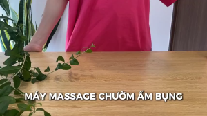 Đai massage bụng kinh máy chườm ấm bụng giảm đau 3 cấp độ làm nóng