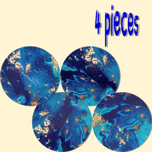 4-piece set - wooden placemat anti slip and heat-resistant desktop protection dining table decoration restaurant gift