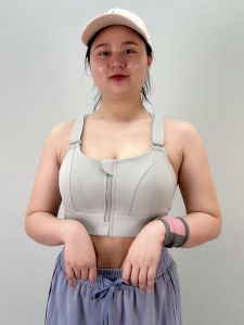 maytryit | Large Size Women Zipper Sports Bra