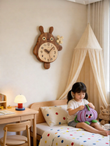 MEISD | Quiet Wooden Childrens Room Wall Clock