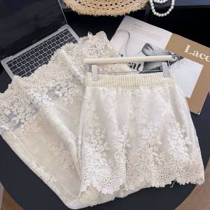 YIKEMAI | Lace Trim Design Slimming Half Skirt Women Spring
