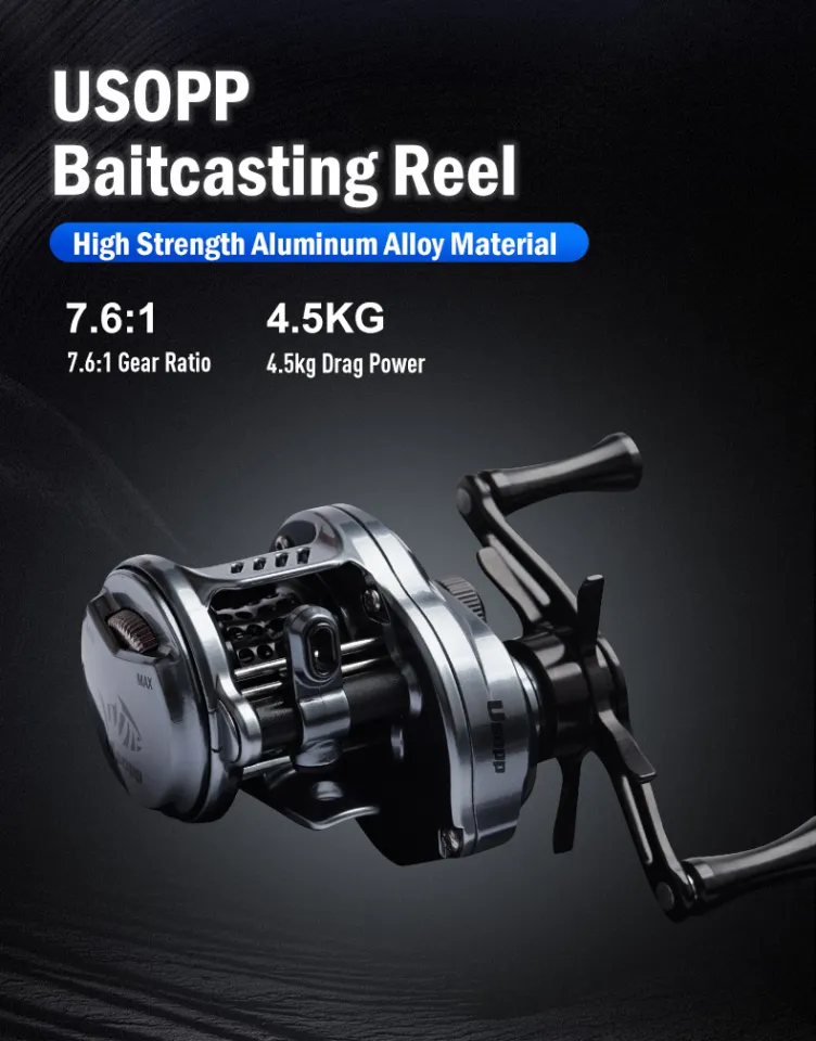 Leydun Usopp Baitcasting Fishing Reels 125g Ultralight 7.6:1 Gear