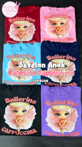 YMF - Setelan Sweater Hoodie Ballerina Cappuccina | Anak-Remaja ( SET Hoodie - Ballerina Cappuccina )®