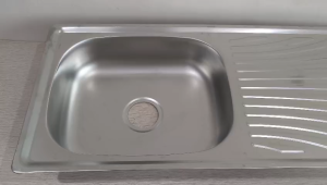 PAKET BAK CUCI PIRING STAINLESS STEEL 1 LUBANG ANTI KARAT UK. 96 x 43 / PAKET MURAH KITCHEN SINK (REGULER)