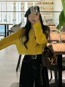 Pink Soft Cozy Knitted Sweater Womens Short Style Autumn Winter Fashion Versatile Small Size New Arrival 2025 Commute Loose Fit