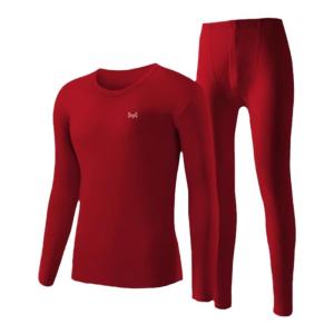 Quần lót MiiOW vải cotton màu đỏ ấm áp cho nam nữ - mùa đông