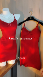 H5H Red Backless Teddy Dress Padded Stretchy Next Viral Fit for Confident Pinay Honeymoon Loungewear