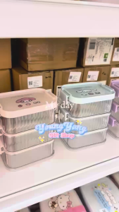 3 Layer Sanrio Kuromi Food Storage Container Box Glass Portable Bekas Makan Thickened Airtight storage Kotak Makanan