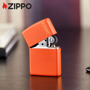 Zippo Orange Matte Design with Zippo Logo Windproof Pocket Lighter ｜Zippo 231ZL