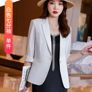 Spring Autumn Short Womens Suit Jacket Long Sleeve Slim Fit Versatile Korean Style OL Fashionable Business Casual Coat