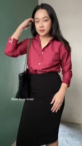 Kemeja Atasan Wanita Baju Kemeja Lengan Panjang Wanita Kemeja Kerja Kemeja kasual Santai